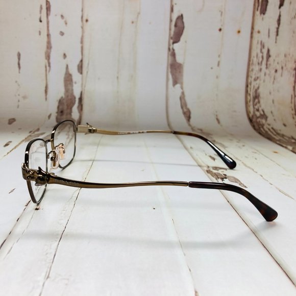 Coach Rectangular Brown Tortoise Eyeglasses Glasses Frames NWOT - Picture 8 of 12